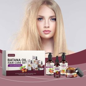 Natural Raw Batana Infused Hair Care Bundle, Hydrating Shampoo Conditioner Hair Treatment Mask & Scalp Care Oil Set