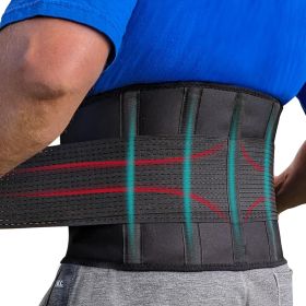 Back Support Brace - Ergonomic Back Support Belt for Women & Men, Plus Size Back Brace for Lower Back Pain, Advanced Ribbing, Dual-Tension Straps (Style: Back Belt  4XL)